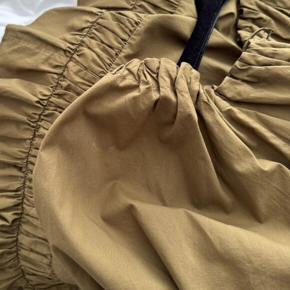 Ulla Johnson "Celia" Dress in Khaki Green, size 12 - Picture 10 of 11